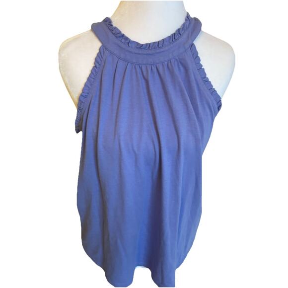 Lilly Pulitzer Pastel Halter Top Purple Tank Sleeveless Ruffles Easter Jerrica S - Picture 3 of 12